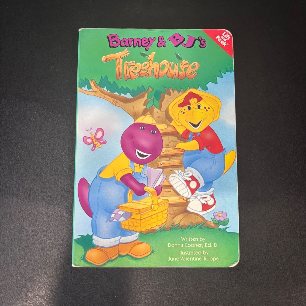 Barney & BJ's Treehouse Lift-a-Flap Peek-a-Boo Children's Book